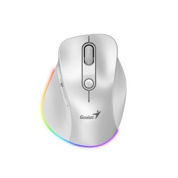 Genius Mouse - 9000S Pro - Wireless+BT Rechargeable Mini RGB Ergo White — Buy in Cyprus with Fast Delivery