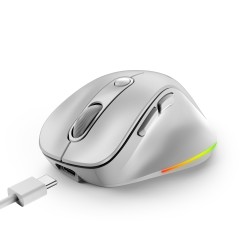 Genius Mouse - 9000S Pro - Wireless+BT Rechargeable Mini RGB Ergo White — Buy in Cyprus with Fast Delivery