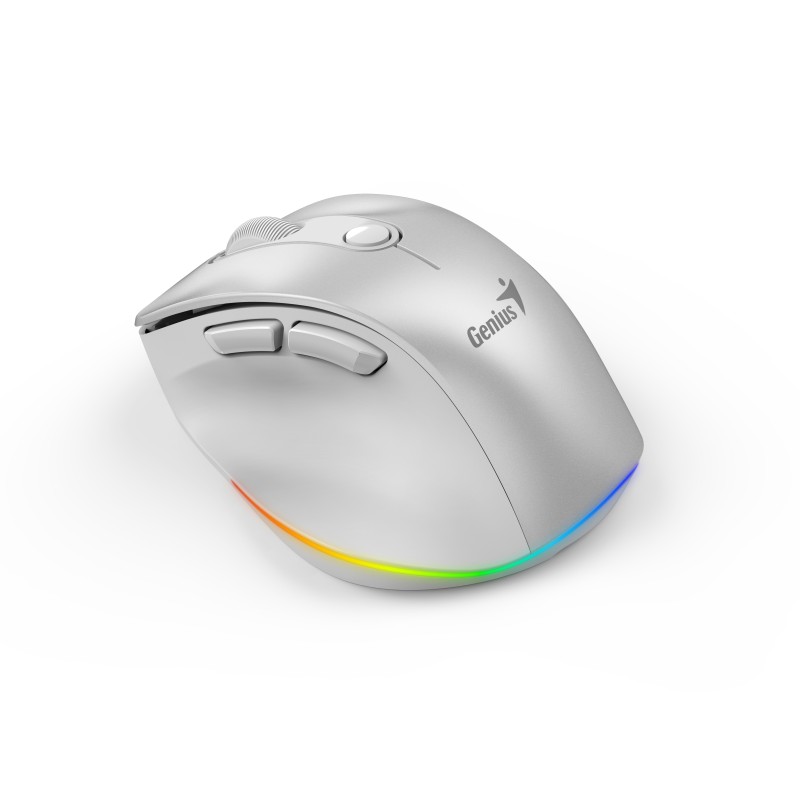 Genius Mouse - 9000S Pro - Wireless+BT Rechargeable Mini RGB Ergo White — Buy in Cyprus with Fast Delivery