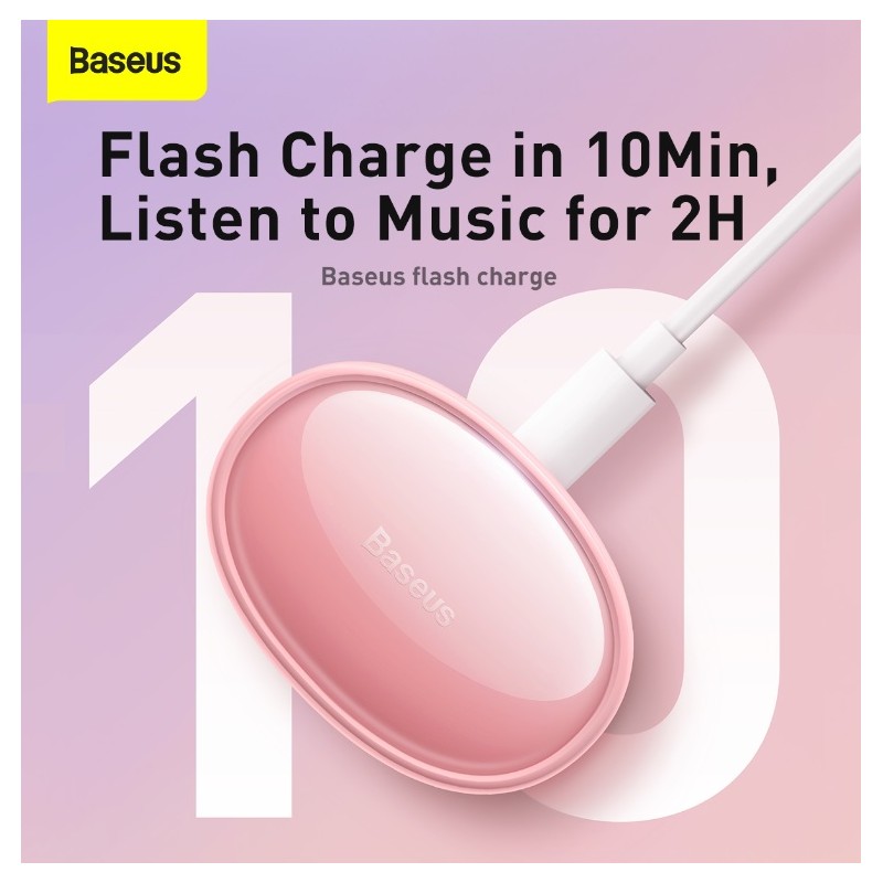 Baseus Headphones In Ear TWS Bowie - E2 - Pink — Buy in Cyprus with Fast Delivery