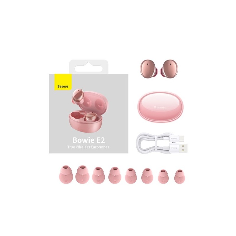 Baseus Headphones In Ear TWS Bowie - E2 - Pink — Buy in Cyprus with Fast Delivery