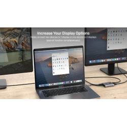 Unitek USB-C Splitter/Switch - D1078A - 4K USB-C Splitter 1in-2out or Switch 2in-1out Supports 100W PD