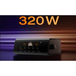 EcoFlow RAPID Pro Desktop Charger 320W - Can Charge 6 devices at once including RAPID Pro Powerbanks in 20mins - LCD ...