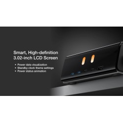 EcoFlow RAPID Pro Desktop Charger 320W - Can Charge 6 devices at once including RAPID Pro Powerbanks in 20mins - LCD ...