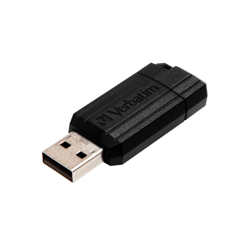 Verbatim USB Drive - Pinstripe - USB 2.0 - 16GB - Black — Buy in Cyprus with Fast Delivery