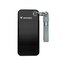 Verbatim SSD Portable Pocket Keyring - 3.2 Gen2 - 1TB - Black - Grey — Buy in Cyprus with Fast Delivery
