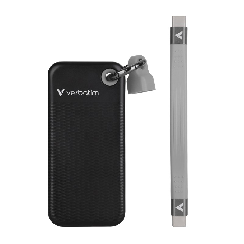 Verbatim SSD Portable Pocket Keyring - 3.2 Gen2 - 1TB - Black - Grey — Buy in Cyprus with Fast Delivery