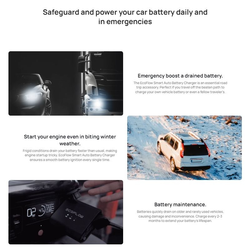 EcoFlow Smart Jump Starter - 12V/24V - Maintainer & Charger — Buy in Cyprus with Fast Delivery