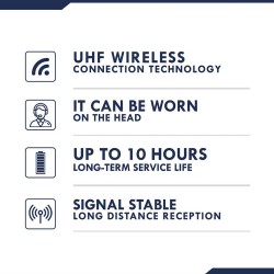 SonicGear Headset - WMH 100 UL - Wireless Headset Microphone — Buy in Cyprus with Fast Delivery