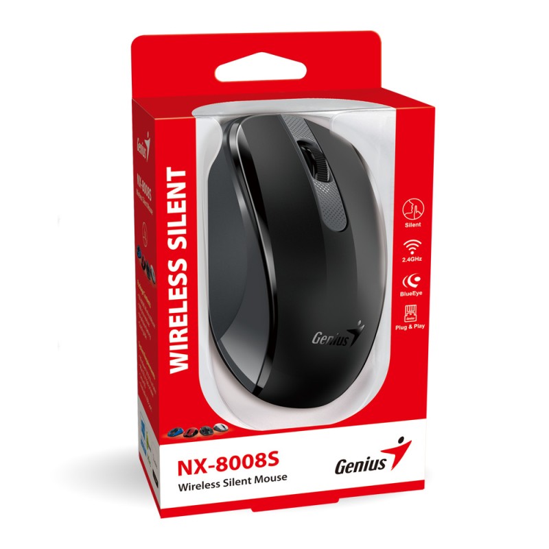Genius Mouse - NX-8008S - Wireless Silent Black — Buy in Cyprus with Fast Delivery