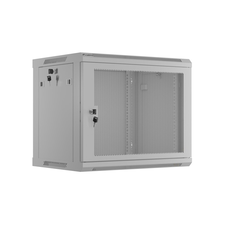Lanberg Wall Rack 19'' with Perforated Door - 6U 45cm Grey FLAT PACKED — Buy in Cyprus with Fast Delivery