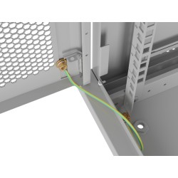 Lanberg Wall Rack 19'' with Perforated Door - 6U 45cm Grey FLAT PACKED — Buy in Cyprus with Fast Delivery