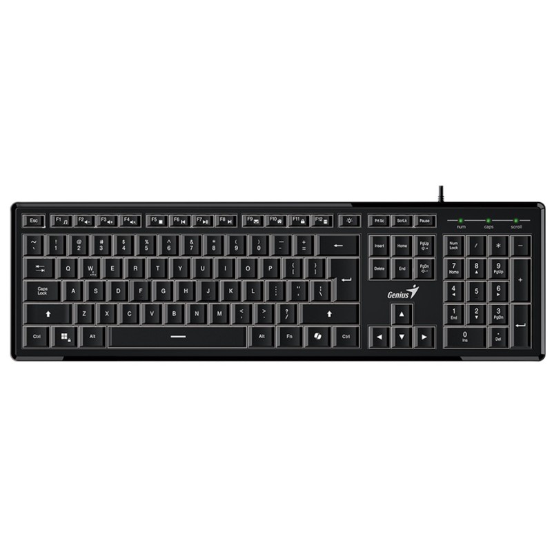 Genius Keyboard - SlimStar 820 - Wired Illuminated AI Keyboard English — Buy in Cyprus with Fast Delivery