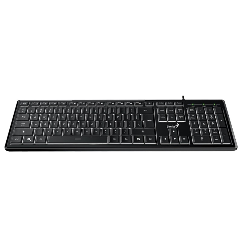 Genius Keyboard - SlimStar 820 - Wired Illuminated AI Keyboard English — Buy in Cyprus with Fast Delivery