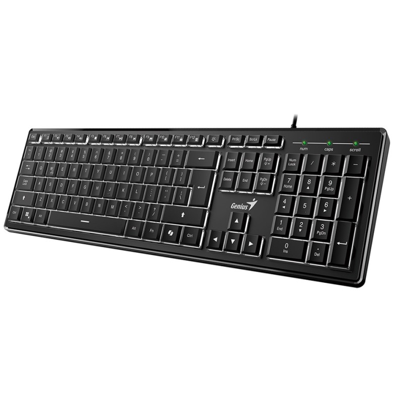 Genius Keyboard - SlimStar 820 - Wired Illuminated AI Keyboard English — Buy in Cyprus with Fast Delivery