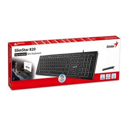 Genius Keyboard - SlimStar 820 - Wired Illuminated AI Keyboard English — Buy in Cyprus with Fast Delivery