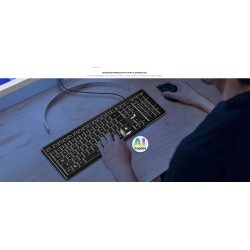 Genius Keyboard - SlimStar 820 - Wired Illuminated AI Keyboard English — Buy in Cyprus with Fast Delivery