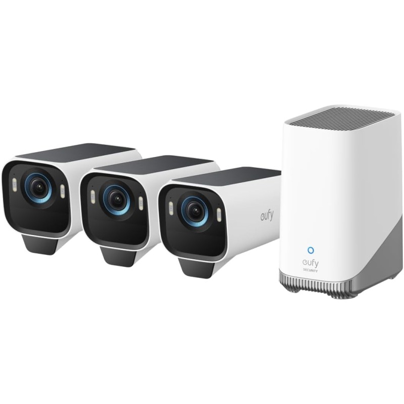 Anker Eufy Security Camera Kit - eufyCam S3 Pro - 3Pack & Homebase3 — Buy in Cyprus with Fast Delivery