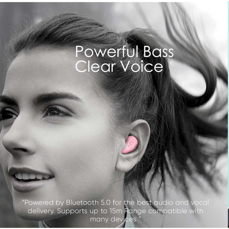 SonicGear EARPUMP Earphones - COMFY1 - TWS IPX5 Pink — Buy in Cyprus with Fast Delivery