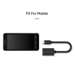 Unitek Micro-USB Male to USB-A Female OTG 20cm - Y-C438GBK - Micro-USB Male to USB-A Female OTG 20cm