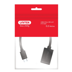 Unitek Micro-USB Male to USB-A Female OTG 20cm - Y-C438GBK - Micro-USB Male to USB-A Female OTG 20cm
