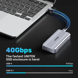 Unitek USB-C NVME PCIe Enclosure - S1242A - USB 4.0 40Gbps w Cooling Fan — Buy in Cyprus with Fast Delivery