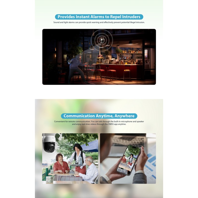 Dahua IP 3.0MP 4.0mm Wifi PT Dome - P3AE-PV - Dual Illumination — Buy in Cyprus with Fast Delivery