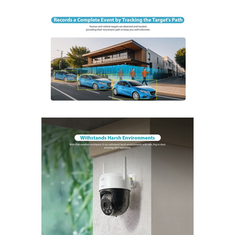 Dahua IP 3.0MP 4.0mm Wifi PT Dome - P3AE-PV - Dual Illumination — Buy in Cyprus with Fast Delivery