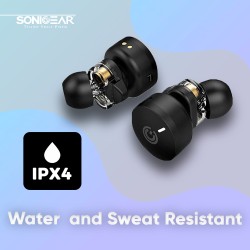 SonicGear HYPERBASS Earphones - TWS 7 - Dual Driver, Sweatproof, Black — Buy in Cyprus with Fast Delivery
