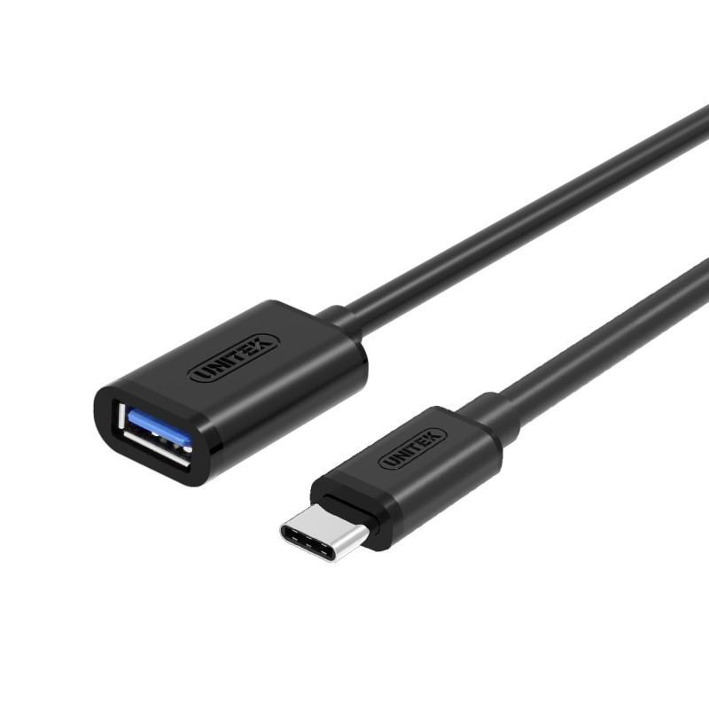 Unitek USB3.1 USB-C Male to USB-A Female Extension Cable - Y-C476BK - 20cm — Buy in Cyprus with Fast Delivery