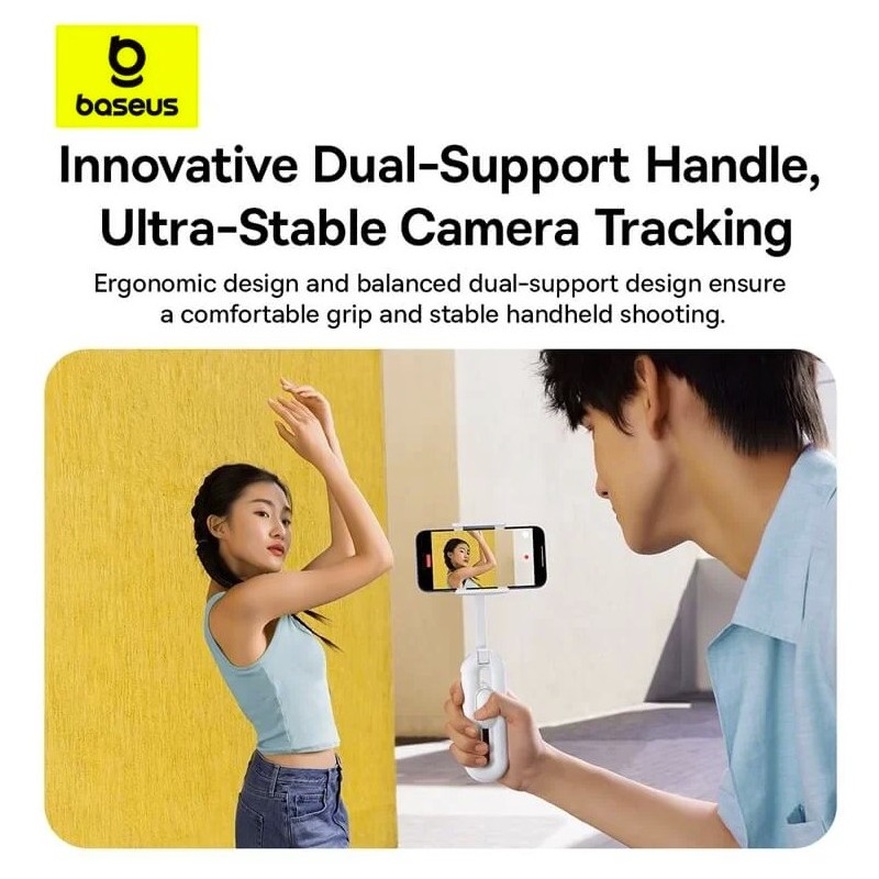 Baseus TechShot Series Aluminium Selfie Stick - Extendable up to 61cm - White — Buy in Cyprus with Fast Delivery