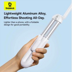 Baseus TechShot Series Aluminium Selfie Stick - Extendable up to 61cm - White — Buy in Cyprus with Fast Delivery