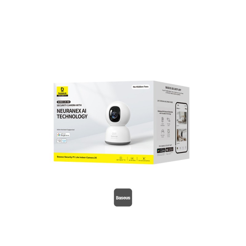 Baseus Security - P1 Lite - Indoor Camera 2K White EU — Buy in Cyprus with Fast Delivery