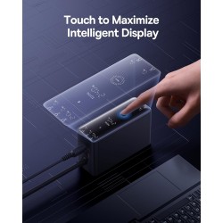 Baseus Desktop Charger 240W 3C+U+DC Touch Display & App Control incl 240W Charging Cable - Can Charge two Laptops