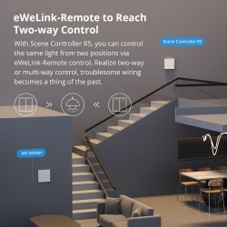 Sonoff Matter WiFi Smart Wall Mechanical Switch 1-Button White - M5 - Matter WiFi Smart Wall Mechanical Switch 1-Button White