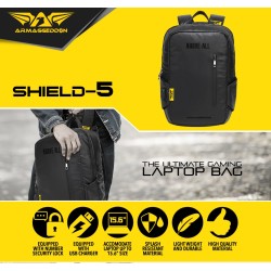 Armaggeddon Anti-Theft Gaming Bag - SHIELD 5 - Black — Buy in Cyprus with Fast Delivery