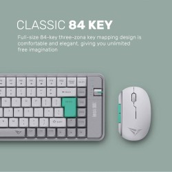 Alcatroz Keyboard & Mouse 2.4G+BT Combo 84K Tetriz Air - 300C - Winter White — Buy in Cyprus with Fast Delivery