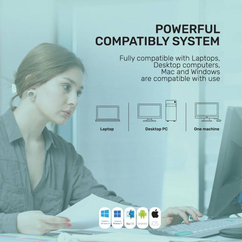 Alcatroz Keyboard & Mouse 2.4G+BT Combo 84K Tetriz Air - 300C - Winter White — Buy in Cyprus with Fast Delivery