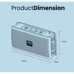 SonicGear SONICGO! Portable BT FM USB Speaker - RDO30-X - Black — Buy in Cyprus with Fast Delivery