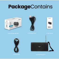 SonicGear SONICGO! Portable BT FM USB Speaker - RDO30-X - Black — Buy in Cyprus with Fast Delivery