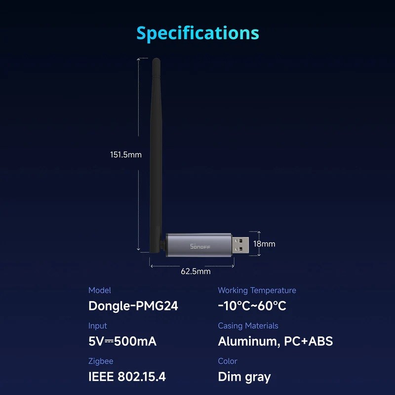 Sonoff ZigBee USB Dongle - ZBDongle-PMG24 - — Buy in Cyprus with Fast Delivery