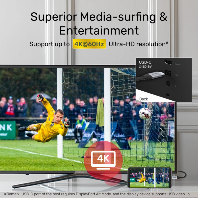 Unitek USB-C Cable - C14091ABK - PD100W 4K 60Hz 2.0m — Buy in Cyprus with Fast Delivery