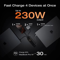 EcoFlow Charge Powerbank RAPID Pro - 20000mAh 230W + 100W Built-in Cable Black — Buy in Cyprus with Fast Delivery