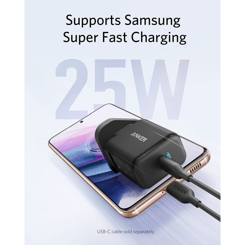 Anker PowerPort III 25W USB-C Wall Charger - with UK EU & US plug — Buy in Cyprus with Fast Delivery