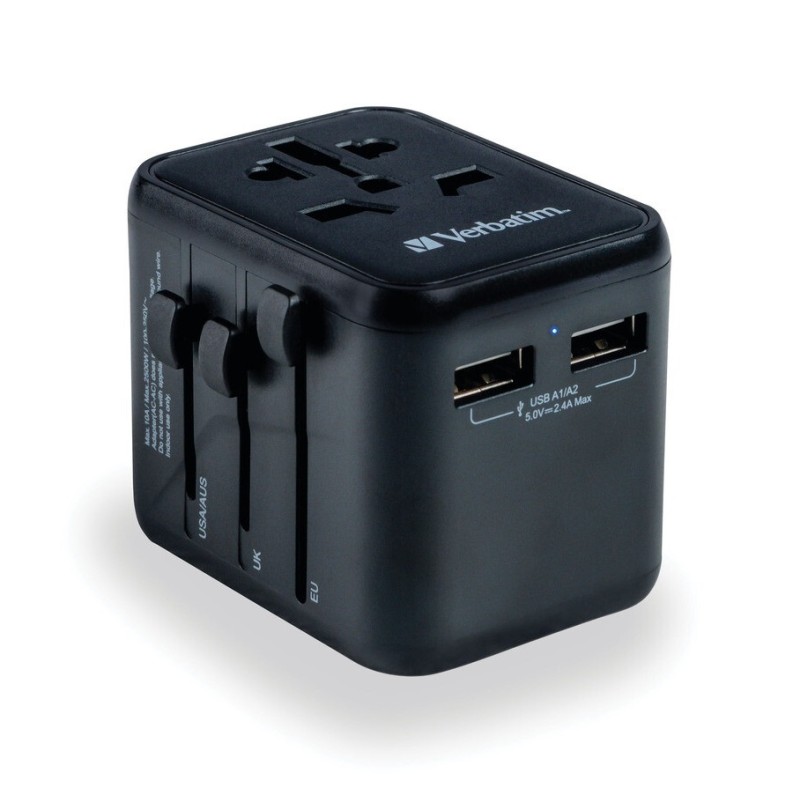 Verbatim Travel Charger & Adaptor - UTA-01 - World to World 12W — Buy in Cyprus with Fast Delivery