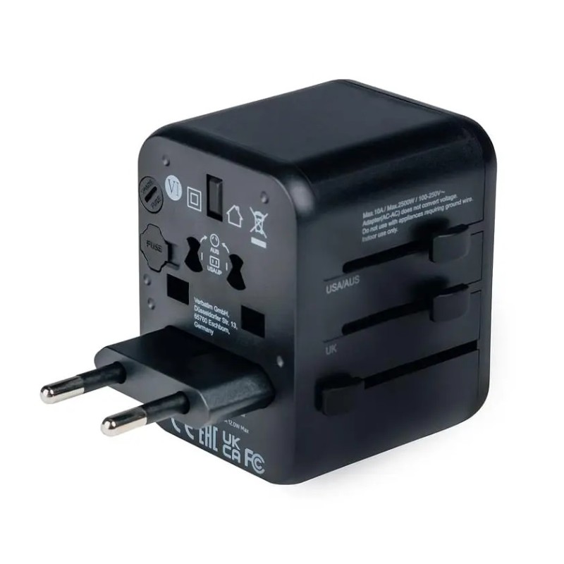 Verbatim Travel Charger & Adaptor - UTA-01 - World to World 12W — Buy in Cyprus with Fast Delivery