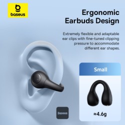 Baseus Headphones Open Ear - AirGo 1 Ring - Black — Buy in Cyprus with Fast Delivery