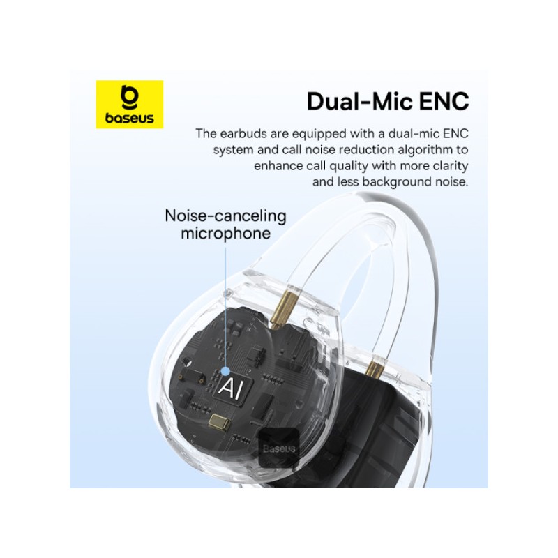 Baseus Headphones Open Ear - AirGo 1 Ring - Black — Buy in Cyprus with Fast Delivery