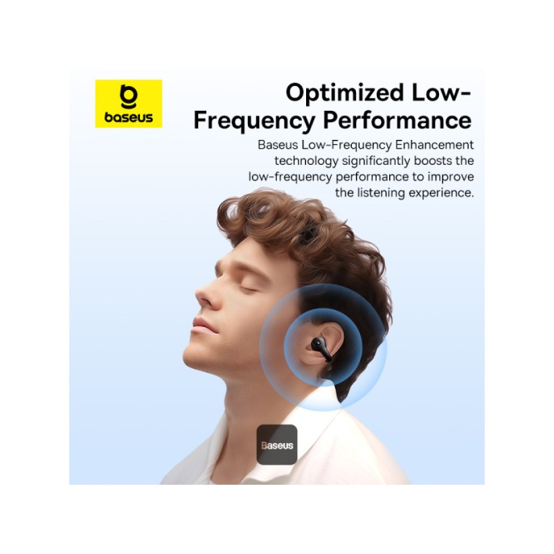 Baseus Headphones Open Ear - AirGo 1 Ring - Black — Buy in Cyprus with Fast Delivery