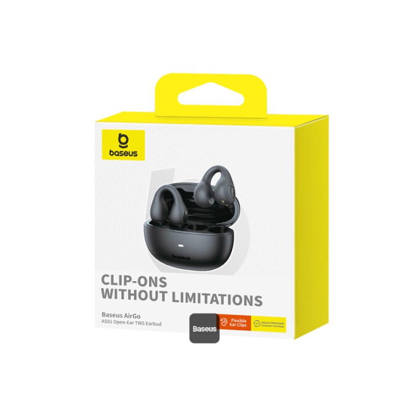 Baseus Headphones Open Ear - AirGo 1 Ring - Black — Buy in Cyprus with Fast Delivery